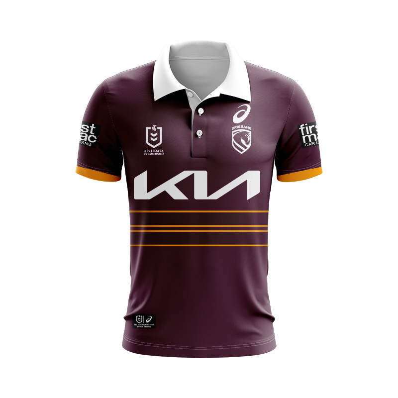 NRL Brisbane Broncos 2026 Home Polo Shirt