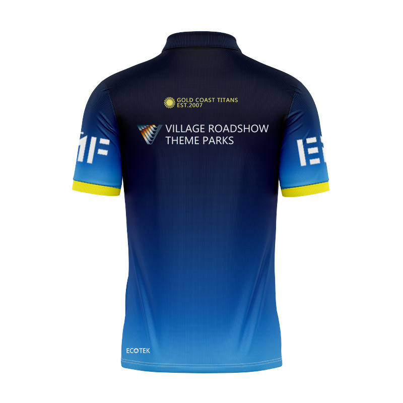 NRL Gold Coast Titans 2026 Fade Replica Home Polo Shirt