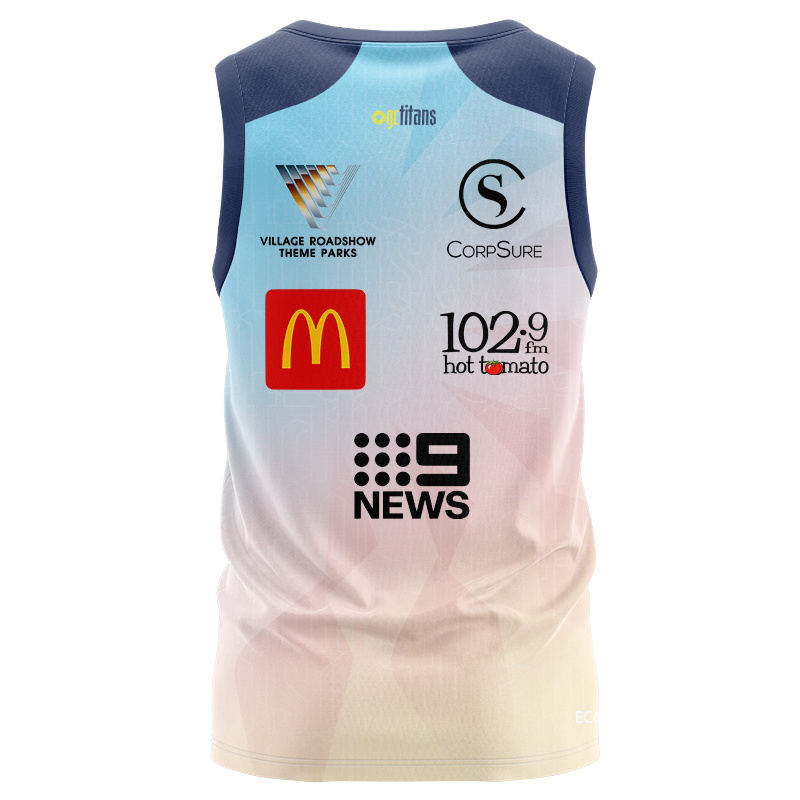 NRL Gold Coast Titans 2026 Performance Sunset Training Singlet