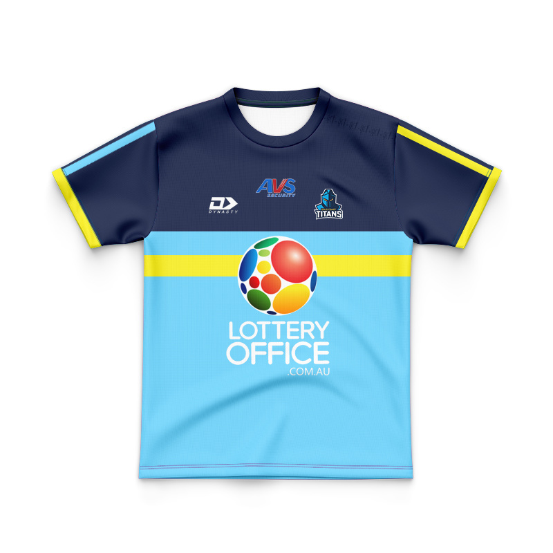 Kid's NRL Gold Coast Titans 2026 Cyan Coaches Jersey