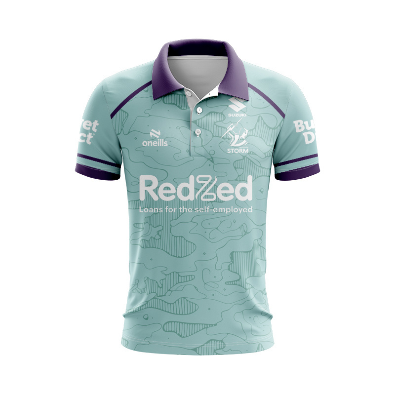 NRL Melbourne Storm 2026 2026 Teal Training Polo Shirt