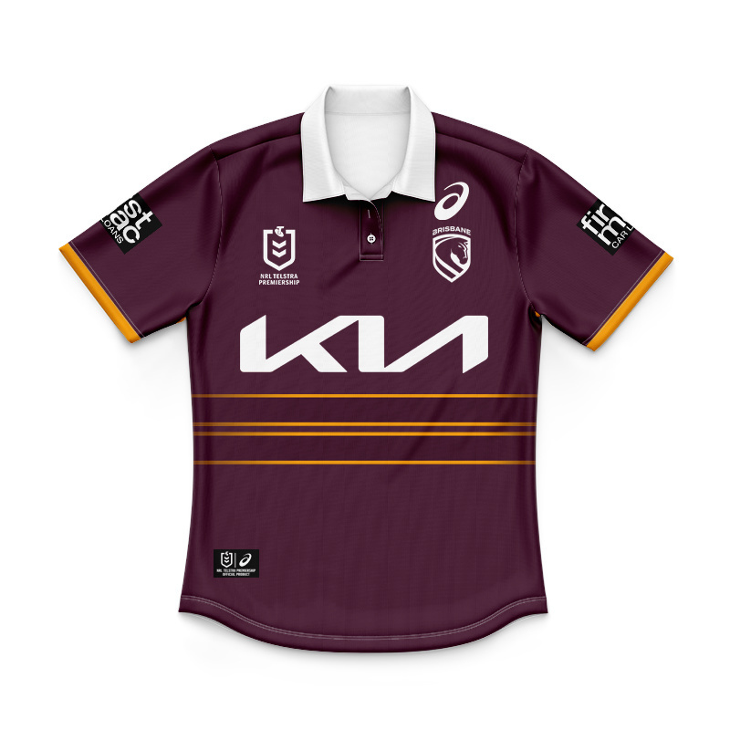 Kid's NRL Brisbane Broncos 2026 Home Polo Shirt