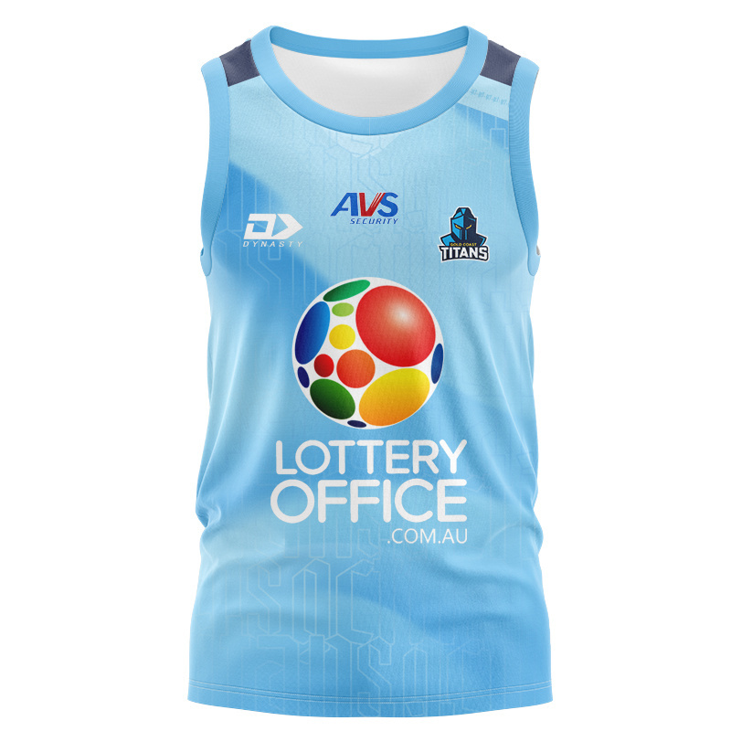 NRL Gold Coast Titans 2026 Cyan Training Singlet