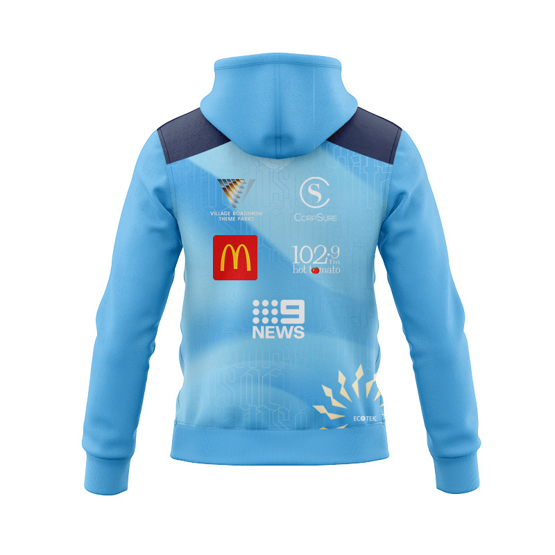 NRL Gold Coast Titans 2026 Bold Cyan Training Zipper Hoodie