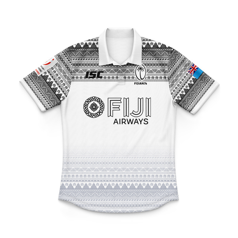 Kid's Fiji Rugby 7S Away Polo Jersey