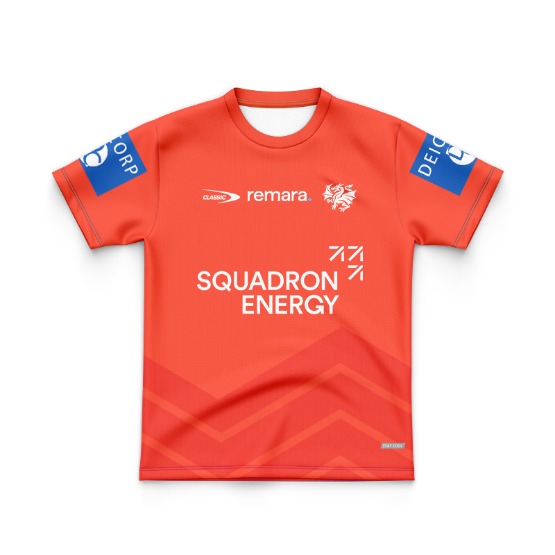 Kid's NRL St George Illawarra Dragons 2026 Red Training Jersey