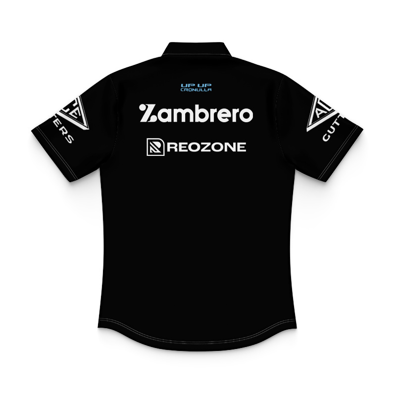 Kid's NRL Cronulla-Sutherland Sharks 2026 Black Training Polo Jersey