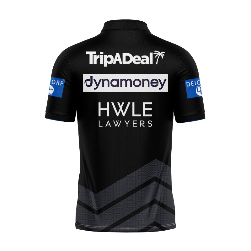 NRL St George Illawarra Dragons 2026 Black Training Polo Shirt