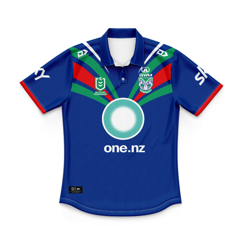 Kid's NRL New Zealand Warriors 2026 Home Polo Jersey