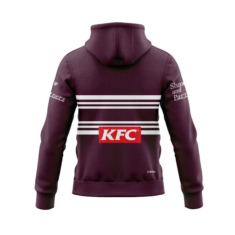 NRL Manly Warringah Sea Eagles 2026 Maroon Training Zipper Hoodie