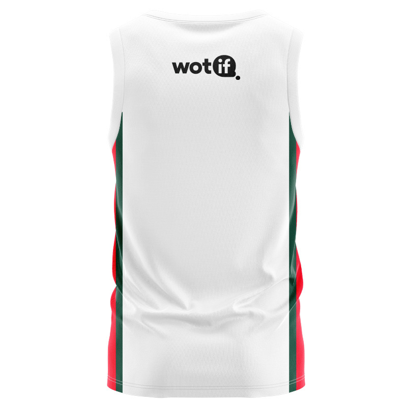 NRL South Sydney Rabbitohs 2026 White Media Singlet