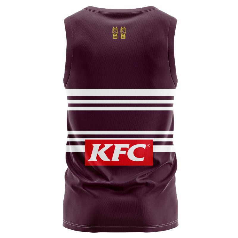 NRL Manly Warringah Sea Eagles 2026 Maroon Training Singlet