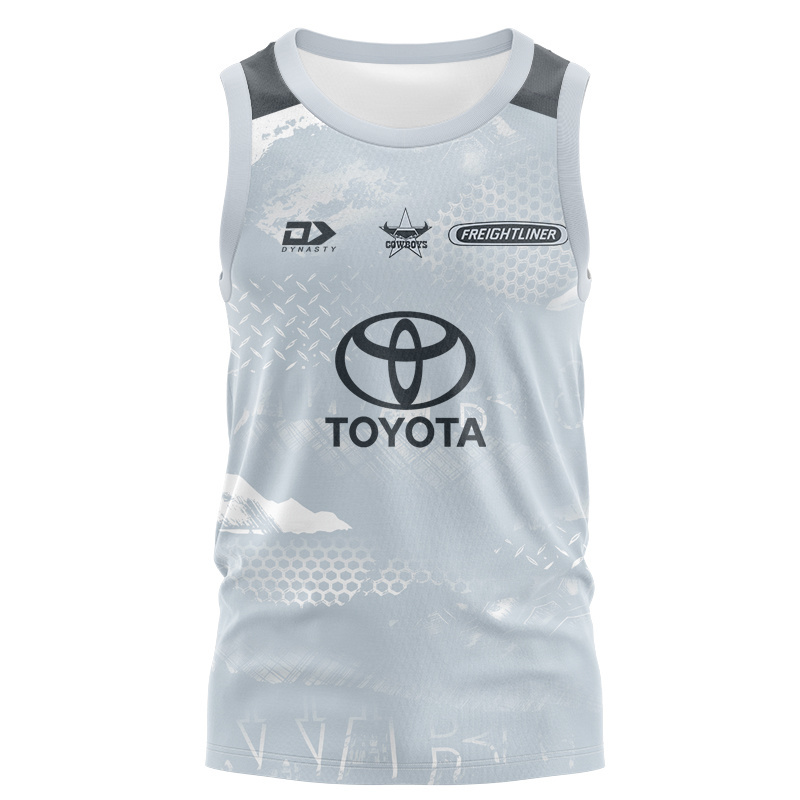 NRL North Queensland Cowboys 2026 Grey Training Singlet