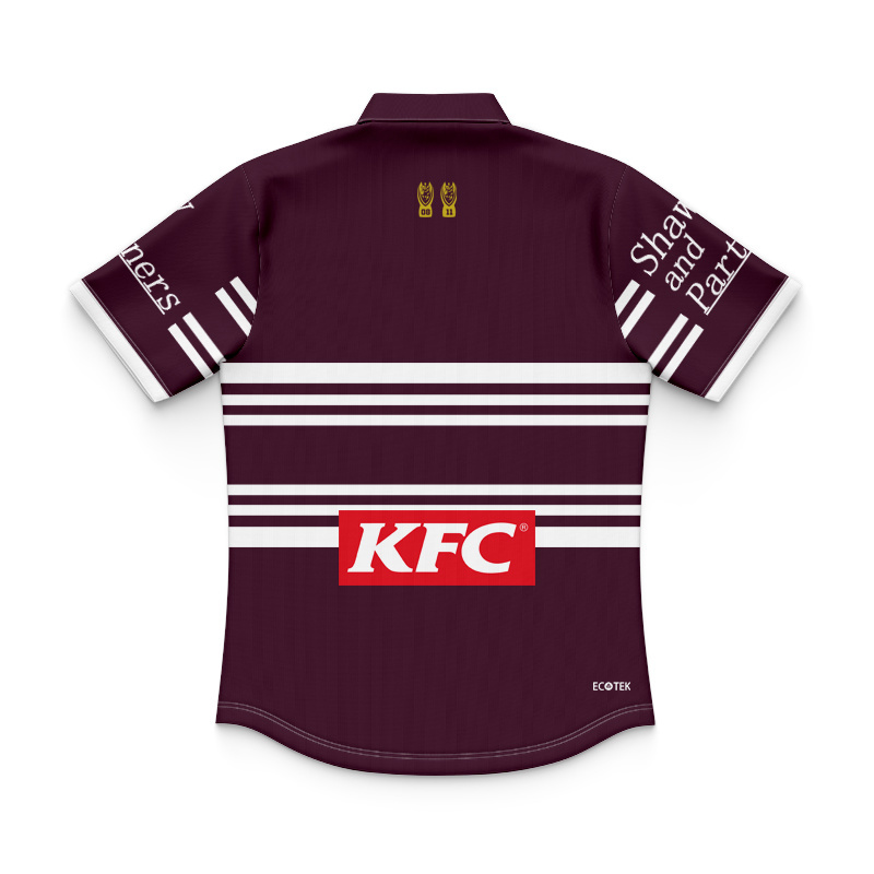 Kid's NRL Manly Warringah Sea Eagles 2026 Maroon Training Polo Jersey
