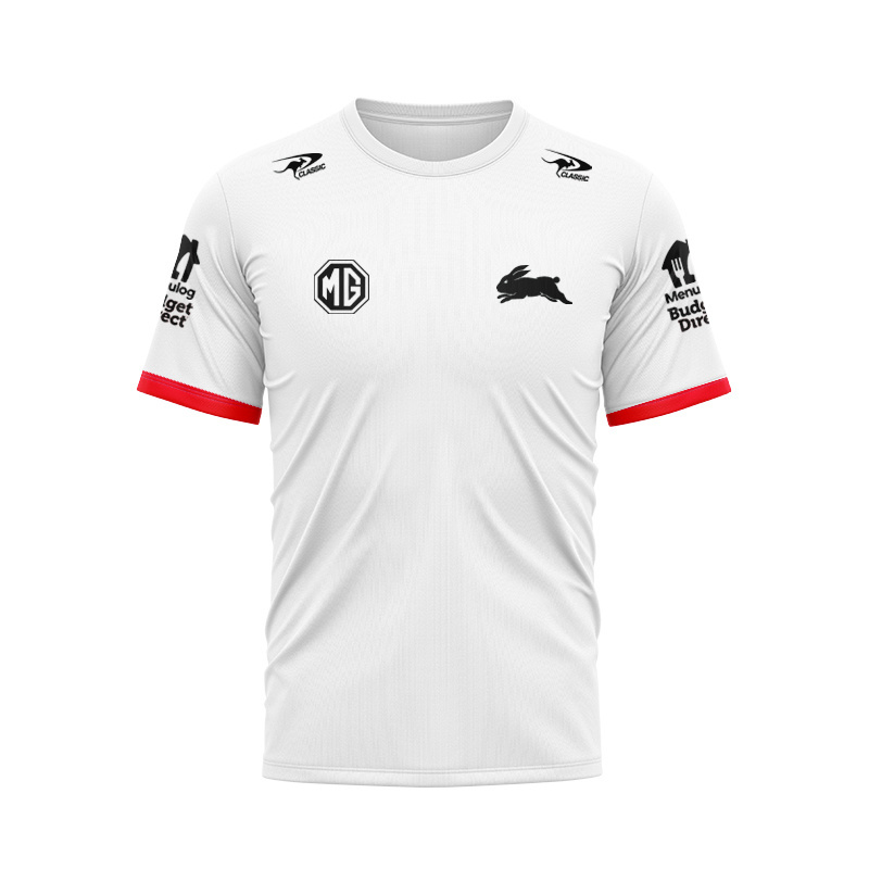 NRL South Sydney Rabbitohs 2026 White Media Tee