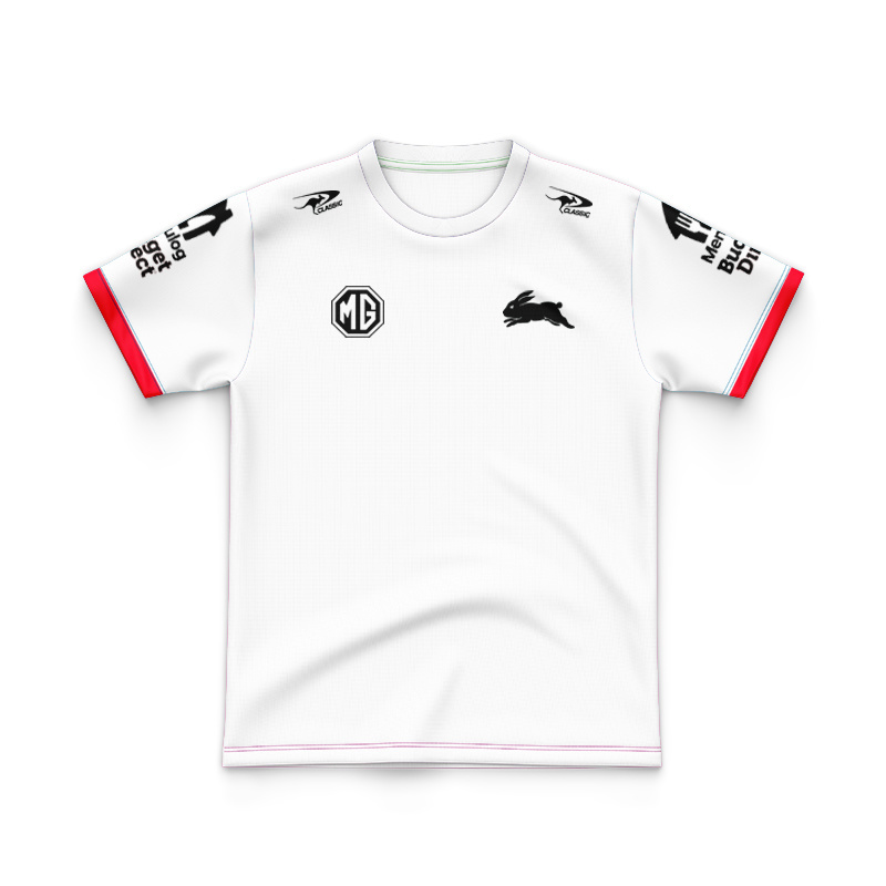 Kid's NRL South Sydney Rabbitohs 2026 White Media Jersey