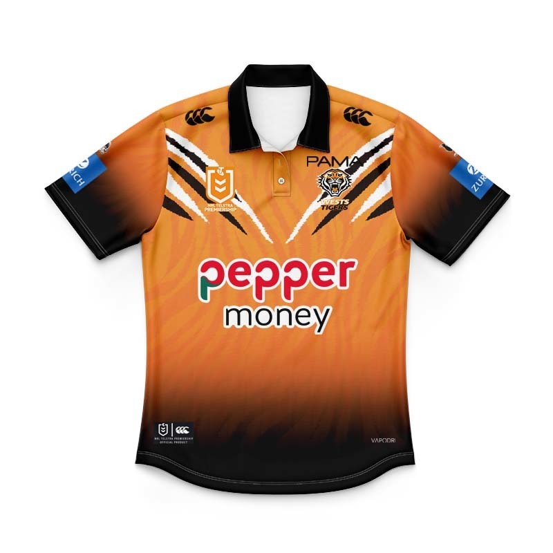 Kid's NRL Wests Tigers 2026 Home Polo Jersey