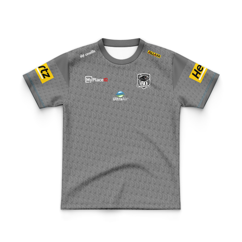 Kid's NRL Penrith Panthers 2026 Grey Media Jersey