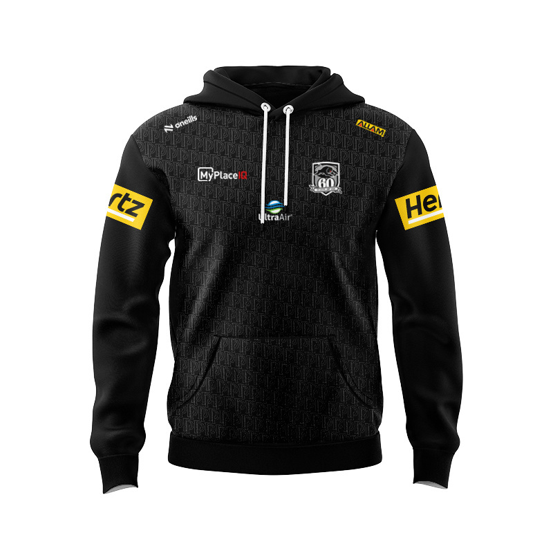 NRL Penrith Panthers 2026 Black Media Sport Hoodie