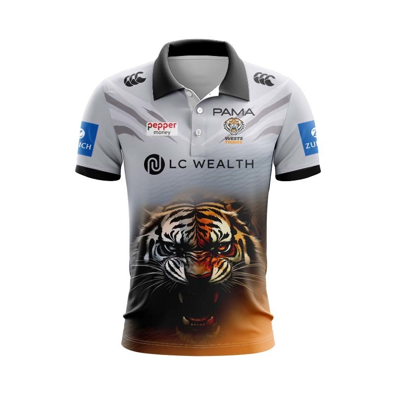 NRL Wests Tigers 2026 Away Polo Shirt