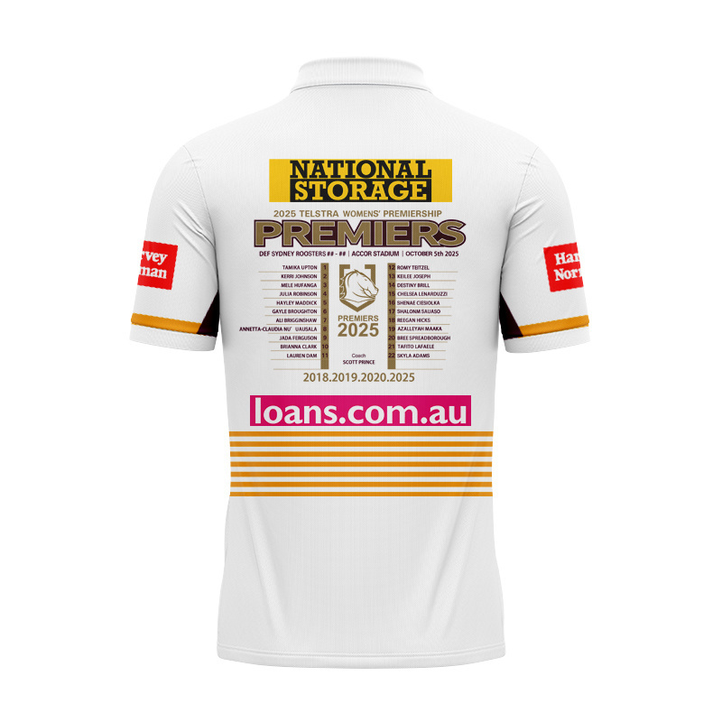 NRL Brisbane Broncos 2026 NRLW Premiers Polo Shirt