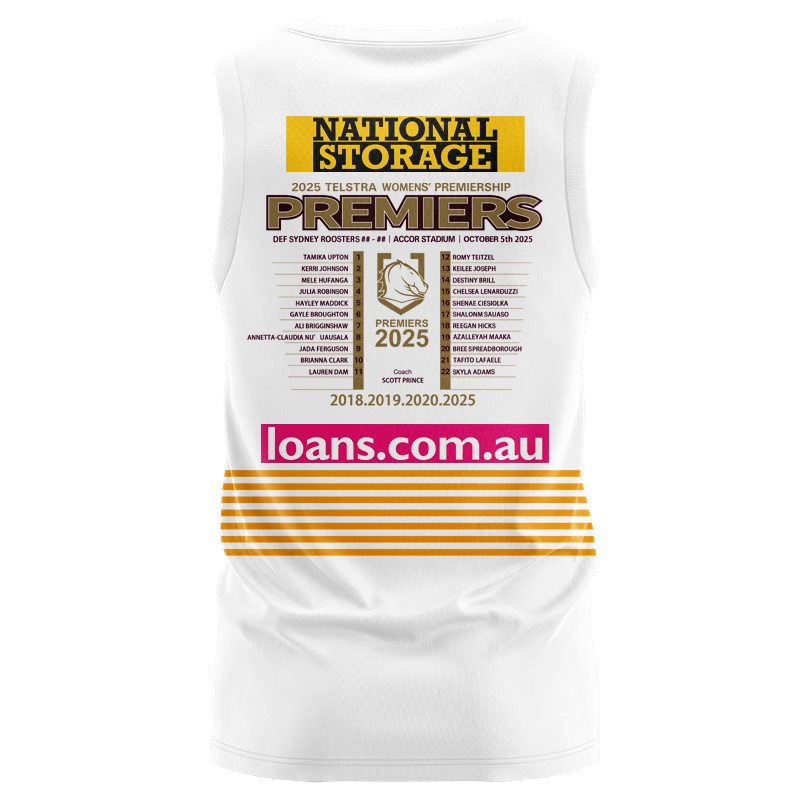 NRL Brisbane Broncos 2026 NRLW Premiers Singlet
