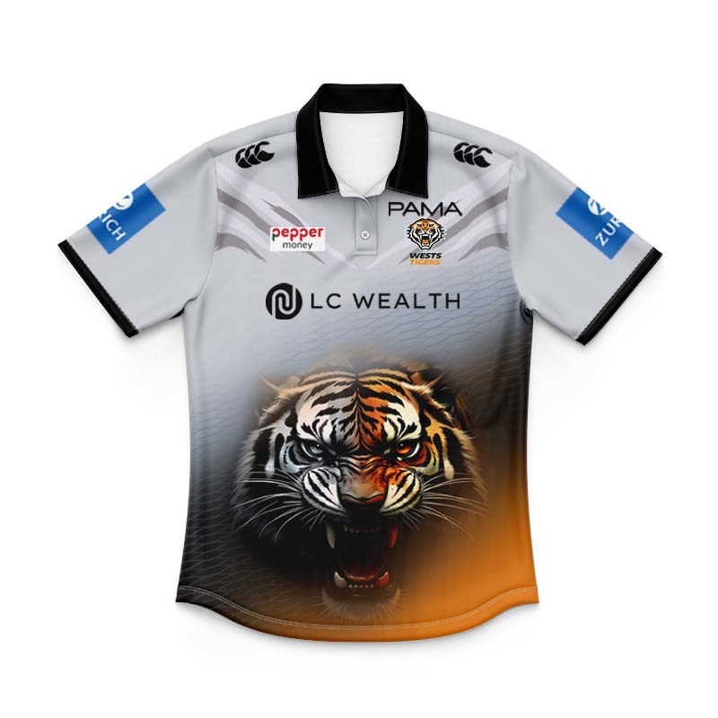 Kid's NRL Wests Tigers 2026 Away Polo Jersey