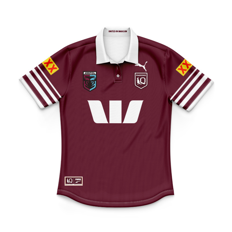 Kid's QLD Maroons 2026 Home Polo Jersey