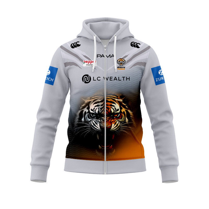 NRL Wests Tigers 2026 Away Zipper Hoodie