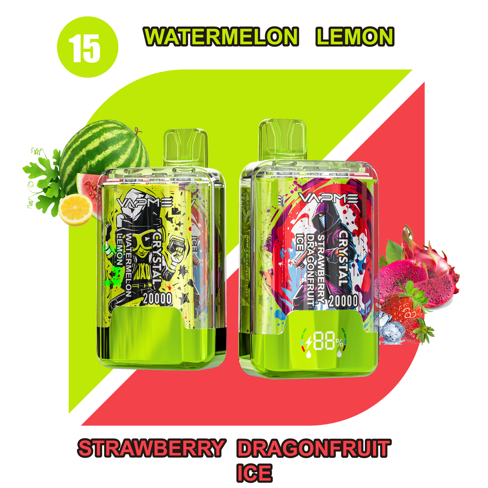 VAPME CRYSTAL 20000 - 20+20 Flavors