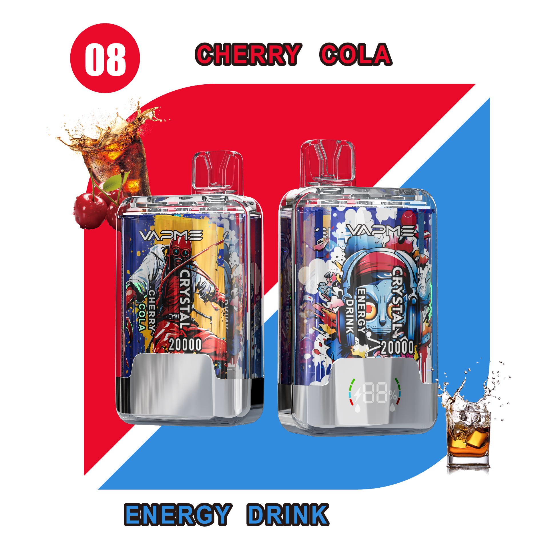 VAPME CRYSTAL 20000 - 20+20 Flavors