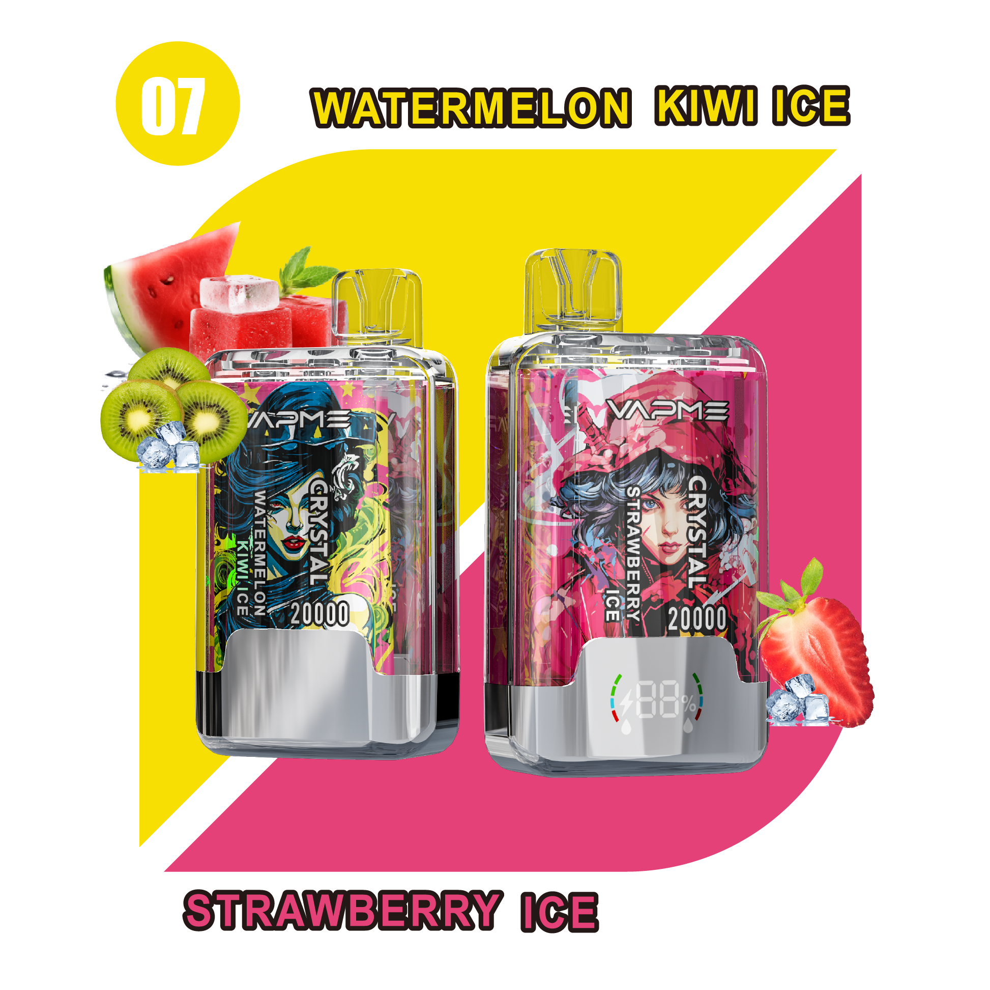 VAPME CRYSTAL 20000 - 20+20 Flavors