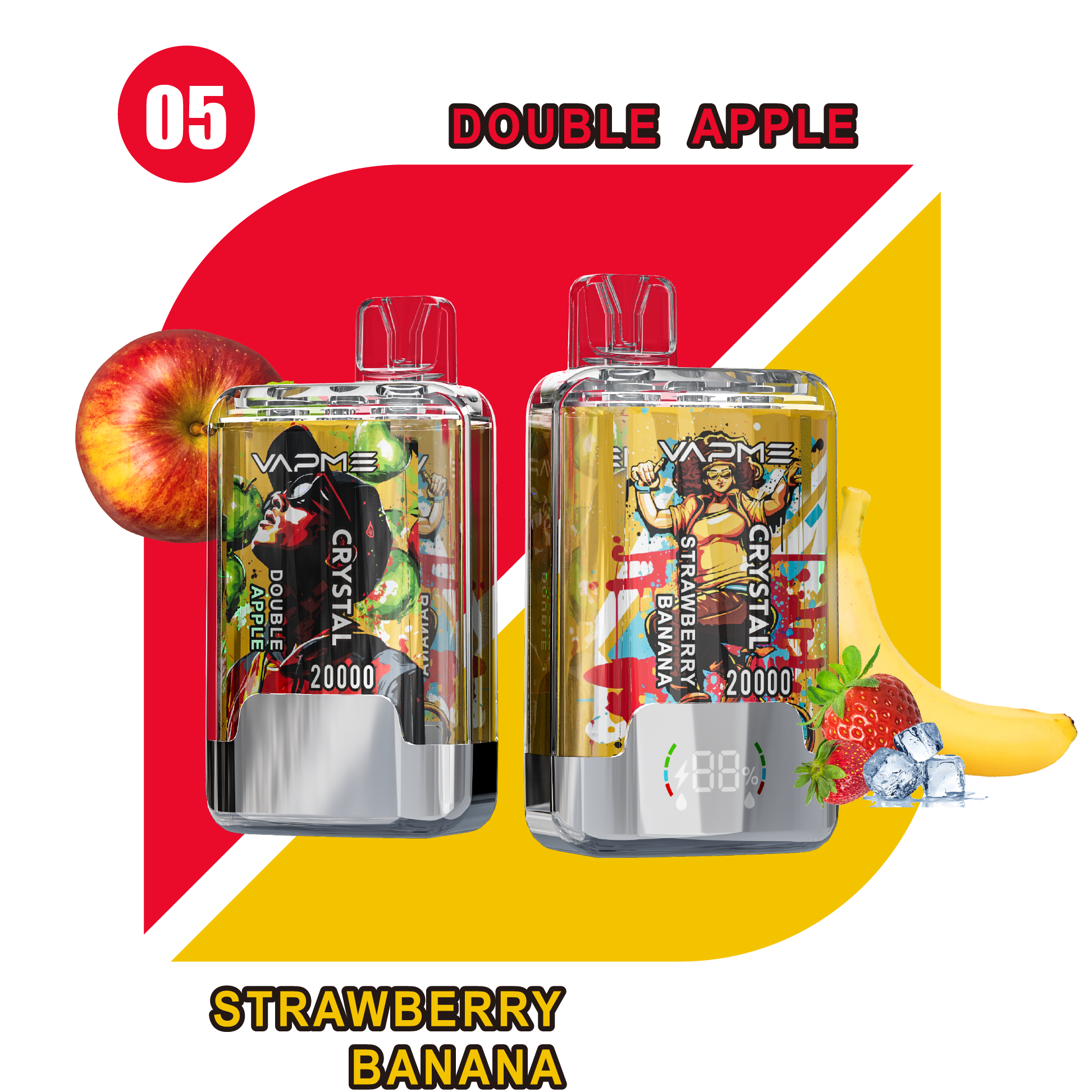 VAPME CRYSTAL 20000 - 20+20 Flavors