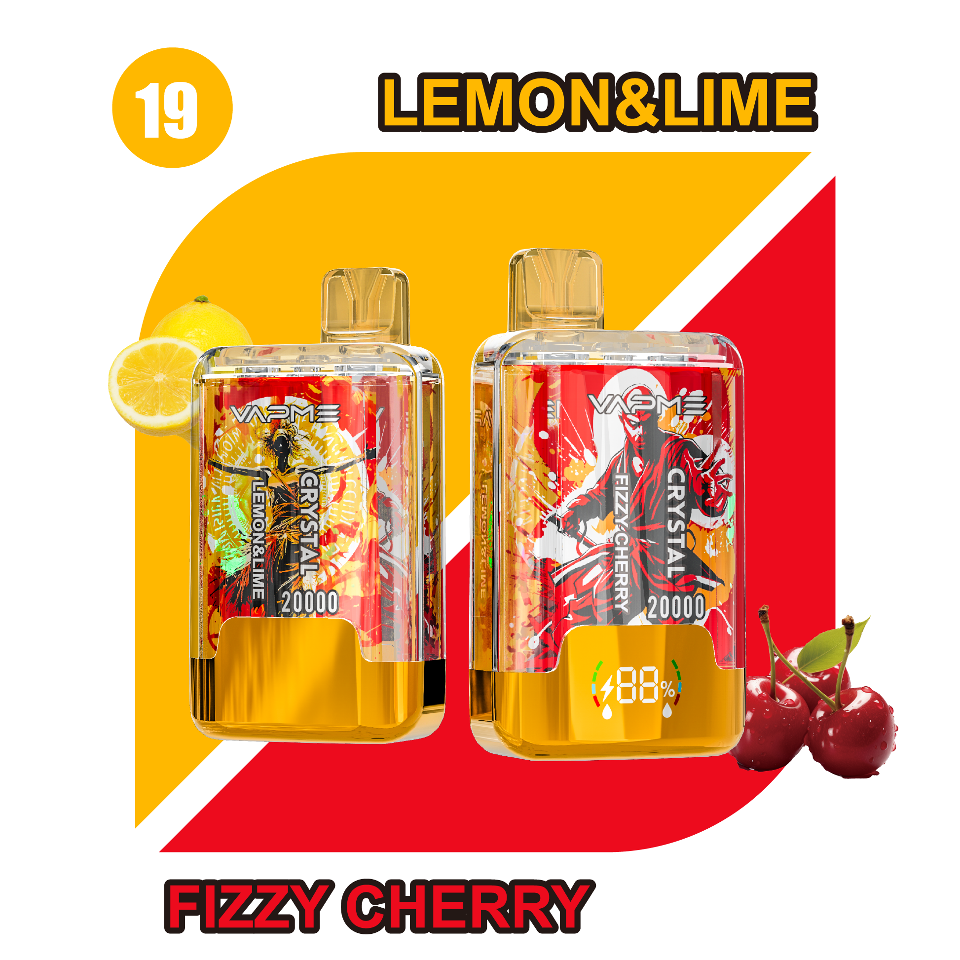 VAPME CRYSTAL 20000 - 20+20 Flavors