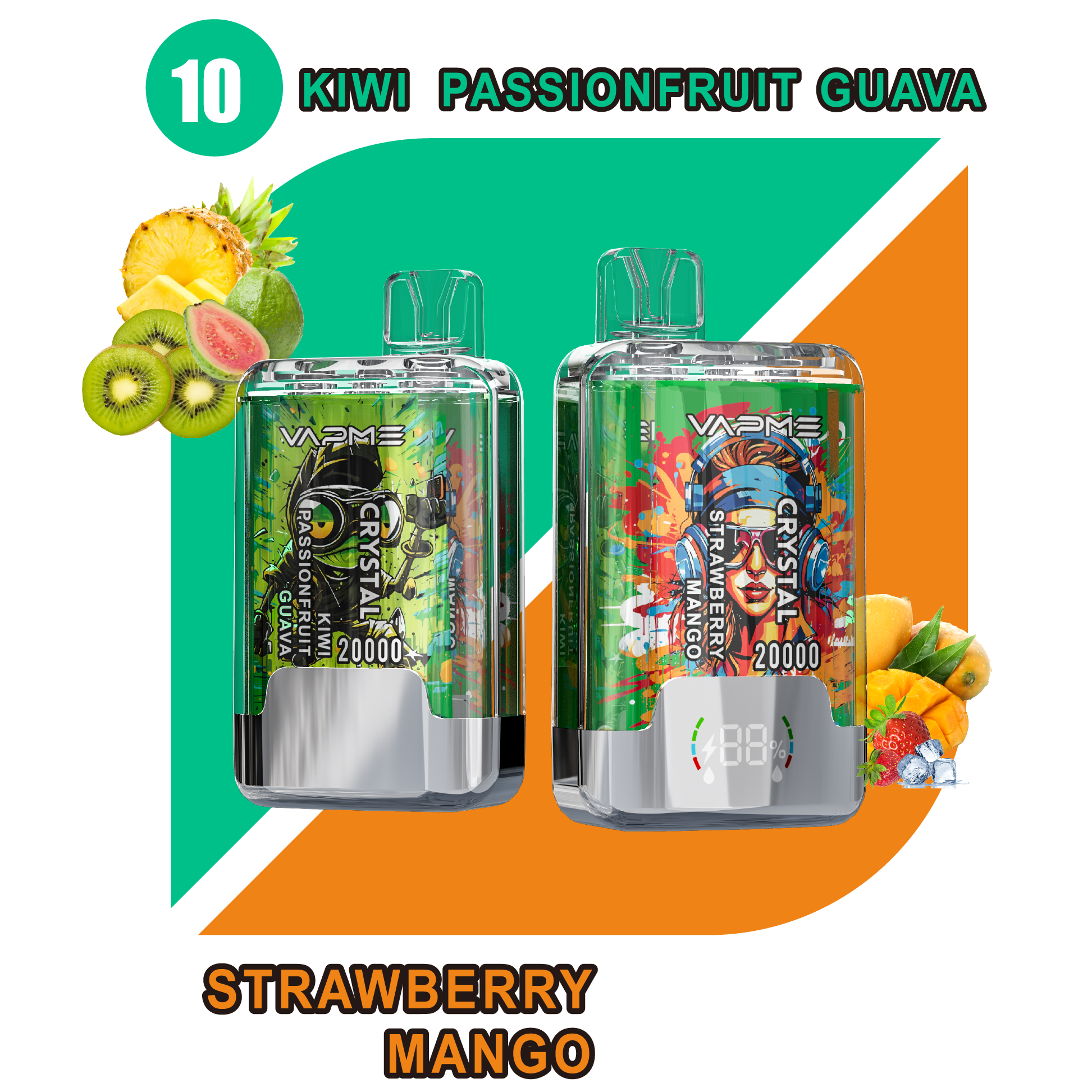 VAPME CRYSTAL 20000 - 20+20 Flavors