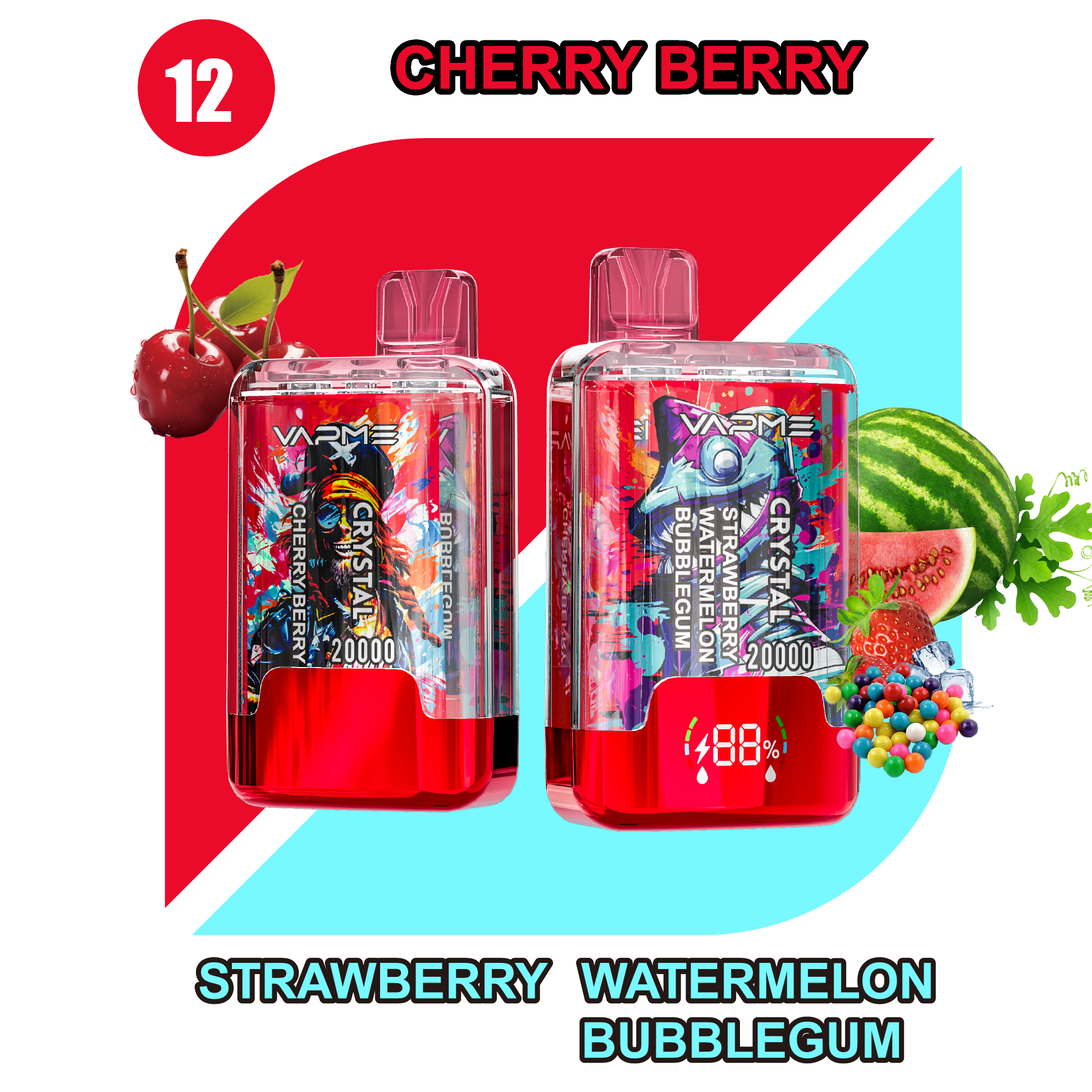 VAPME CRYSTAL 20000 - 20+20 Flavors