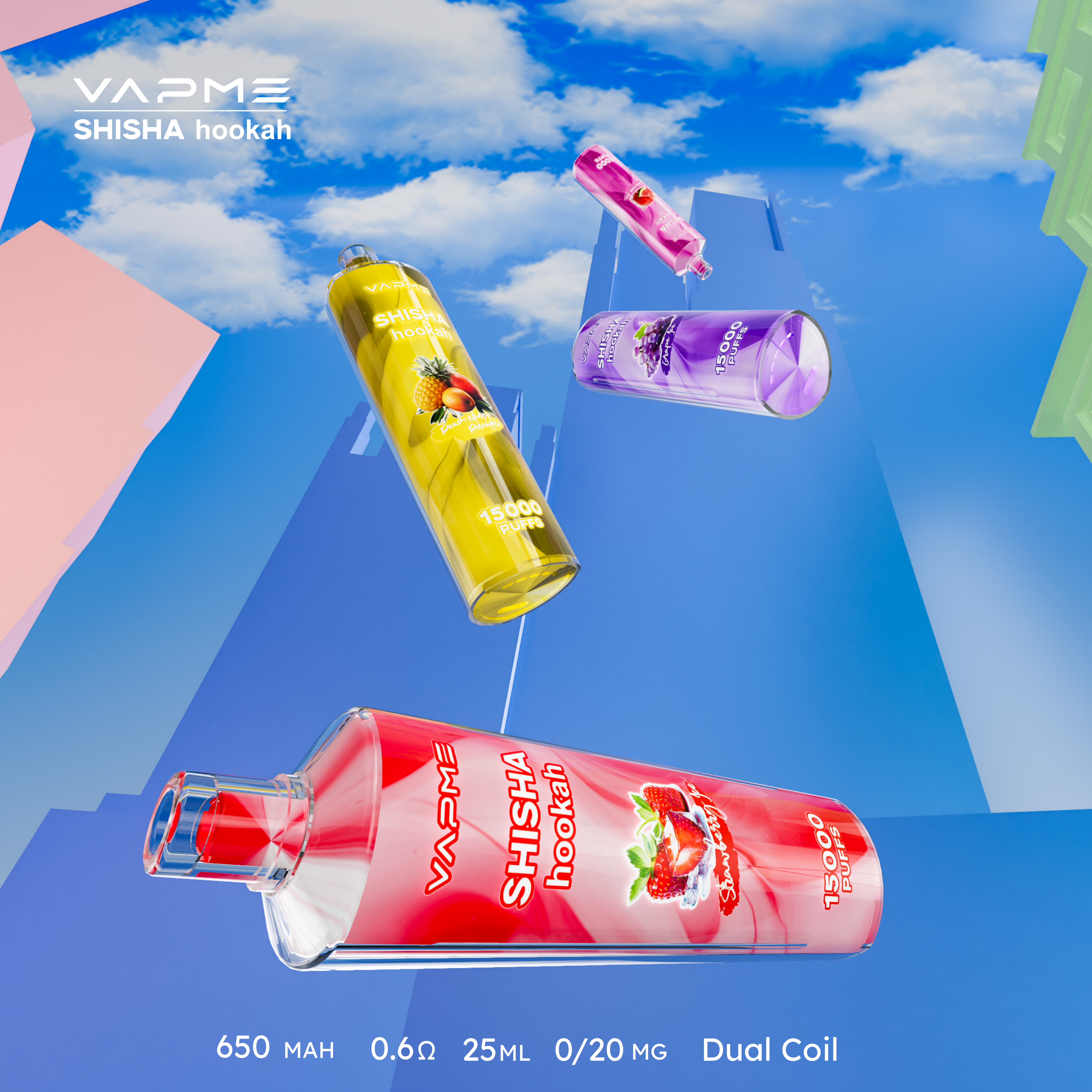 VAPME SHISHA 15000 - 24 Flavor