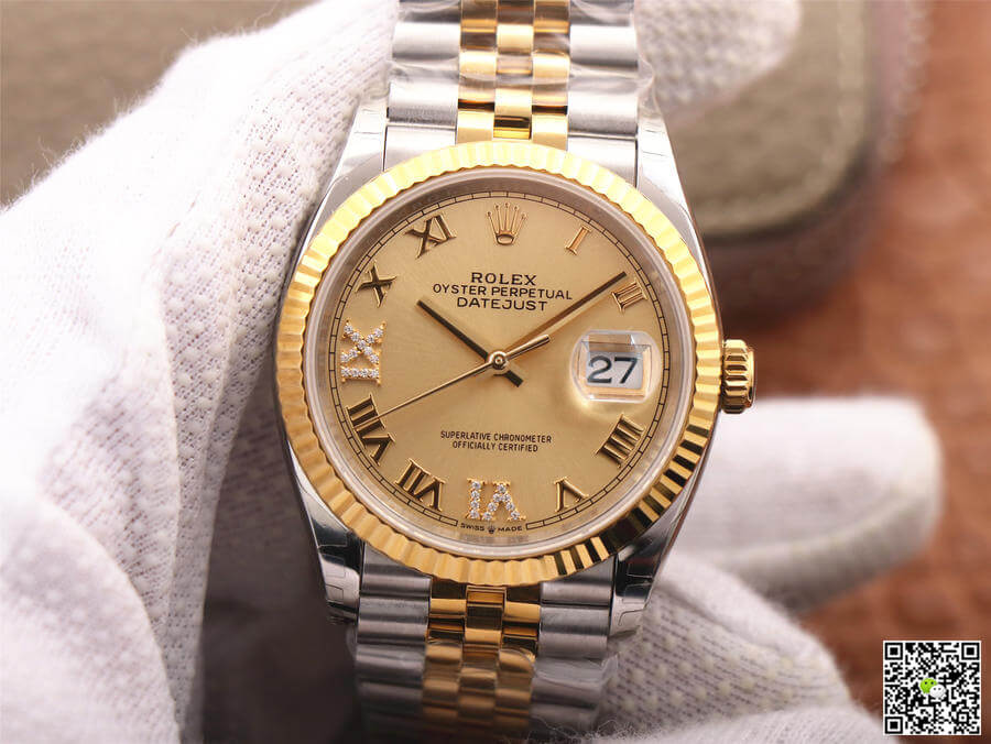 Replica Rolex Datejust 126233 1:1 Best Edition Gold Dial - DEEPREPS