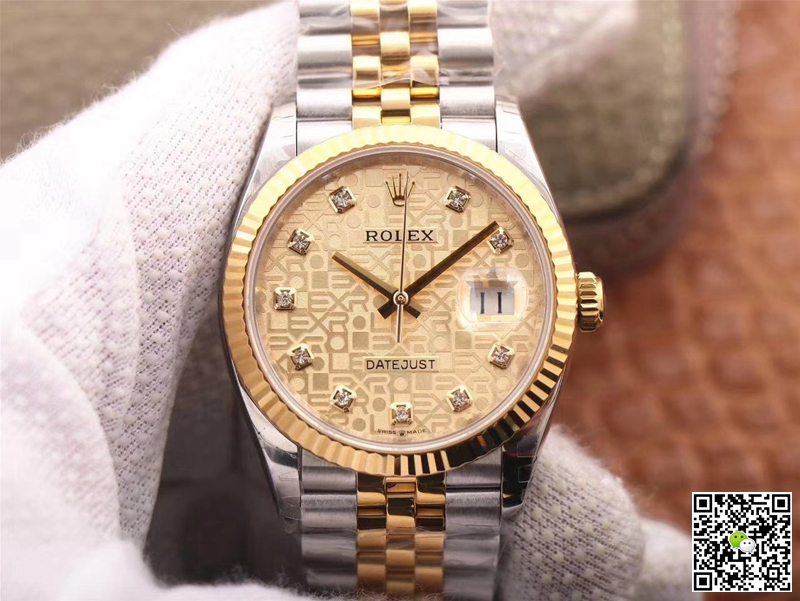 Replica Rolex Datejust M126233-0033 1:1 Best Edition Champagne Dial Swiss ETA3235 - DEEPREPS