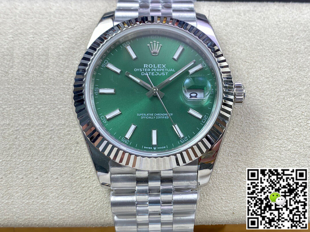 Replica Rolex Datejust M126334-0028 41MM 1:1 Best Edition Green Dial - DEEPREPS