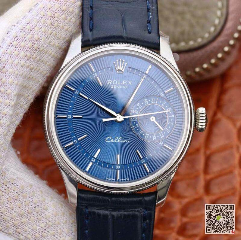 Replica Rolex Celini 50515 Mechanical Watches 1:1 Best Edition Black Leather Strap - DEEPREPS