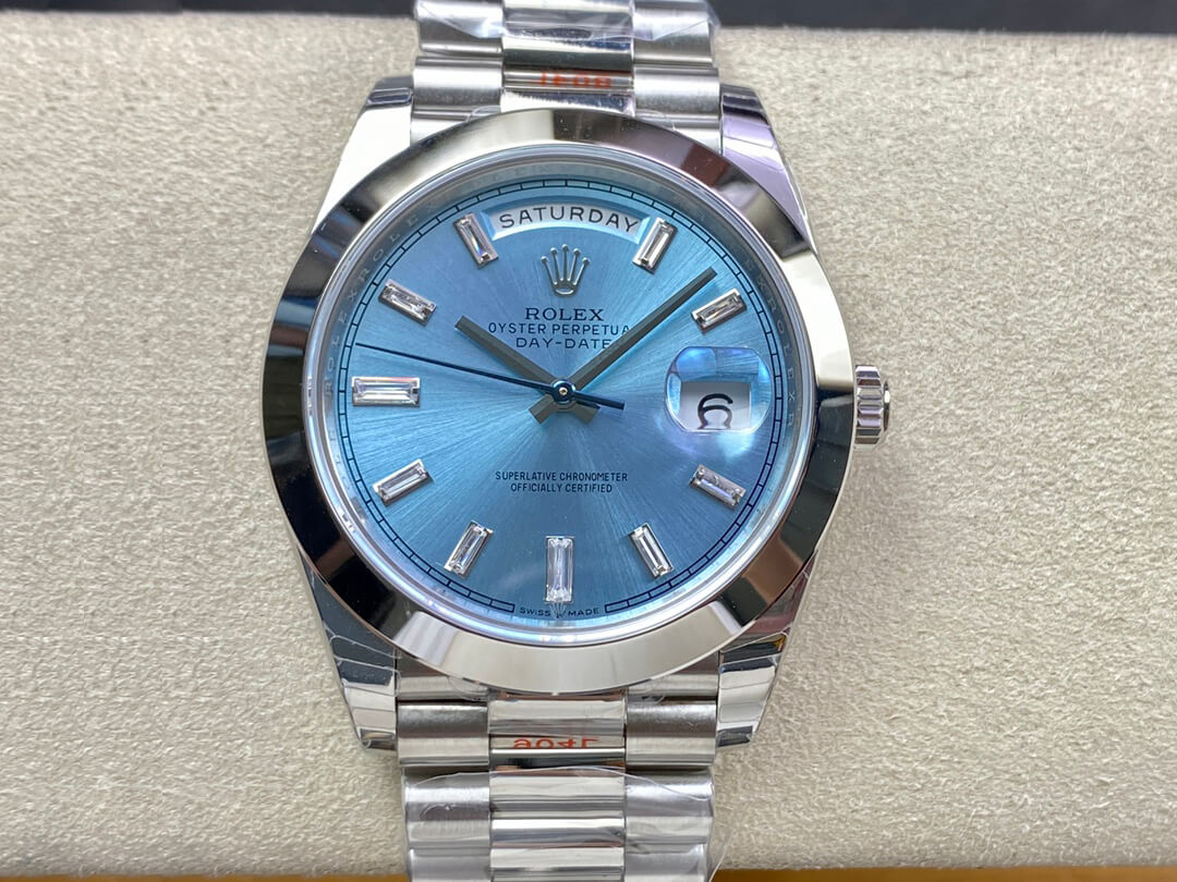 Replica Rolex Day Date 228206 1:1 Best Edition Ice Blue Dial - DEEPREPS