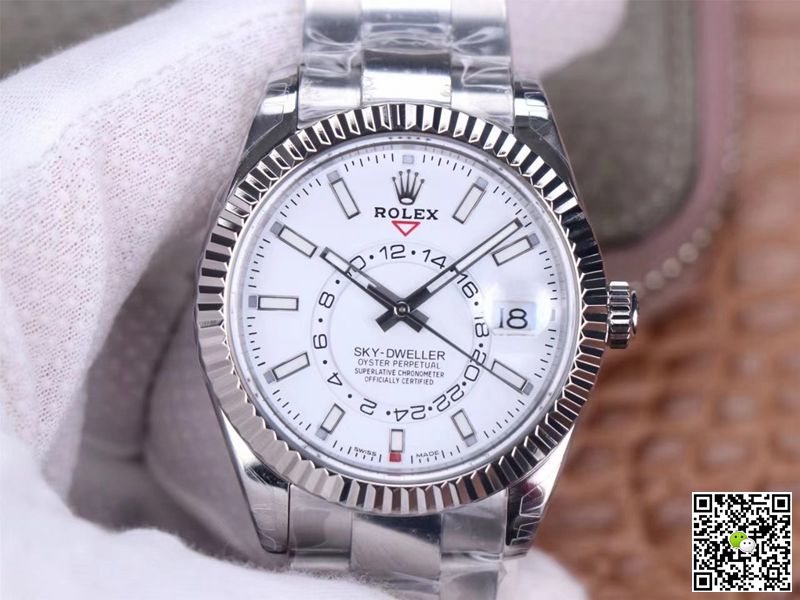 Replica Rolex Sky Dweller M326934-0001 1:1 Best Edition  White Dial Swiss ETA9001 - DEEPREPS