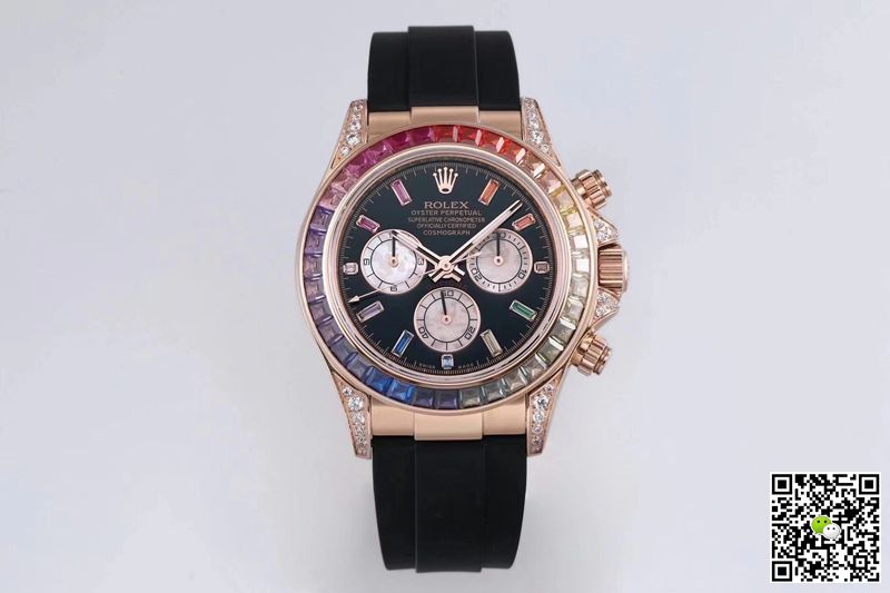 Replica Rolex Daytona 116595RBOW 1:1 Best Edition Rose Gold Swiss ETA4130 - DEEPREPS