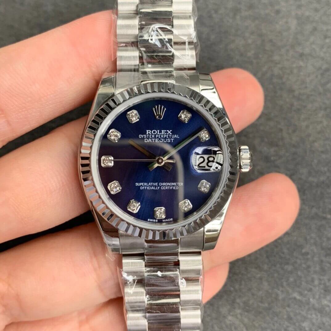 Replica Rolex Datejust 31MM 1:1 Best Edition Blue Dial - DEEPREPS