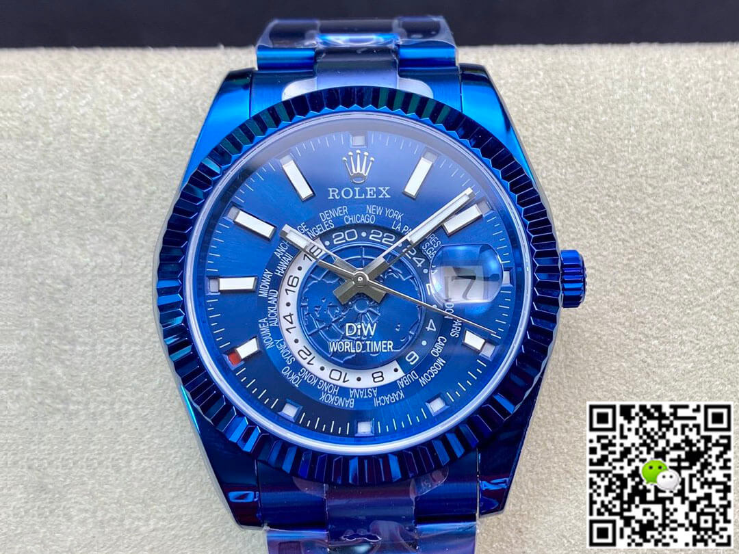 Replica Rolex Sky Dweller 40MM 1:1 Best Edition  DIW Blue Dial - DEEPREPS