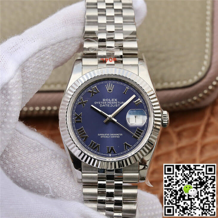 Replica Rolex Datejust 36MM 1:1 Best Edition Blue Dial - DEEPREPS