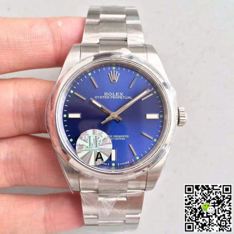 Replica Rolex Oyster Perpetual 39mm 114300 1:1 Best Edition Swiss ETA3132 Blue Dial - DEEPREPS