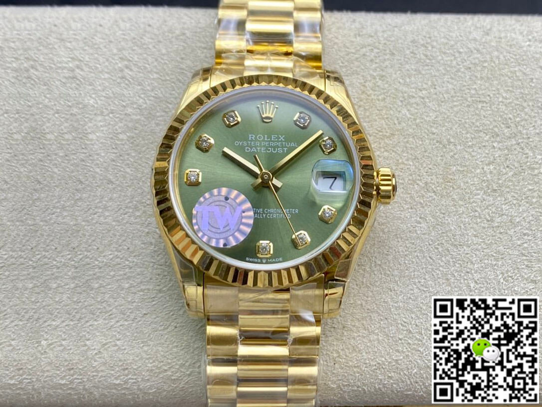 Replica Rolex Datejust M278278-0011 31MM 1:1 Best Edition Green Dial - DEEPREPS