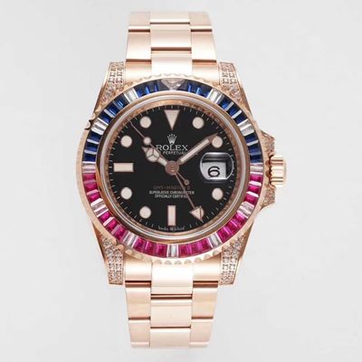 Replica Rolex GMT Master II 116759 SAru 1:1 Best Edition Rose Gold Swiss ETA2836 - DEEPREPS